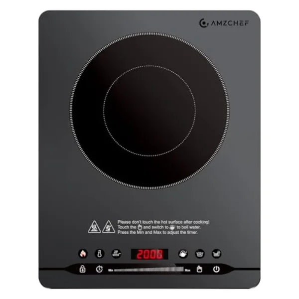 AMZCHEF Induction 1 Feu 2000W — AMZCHEF